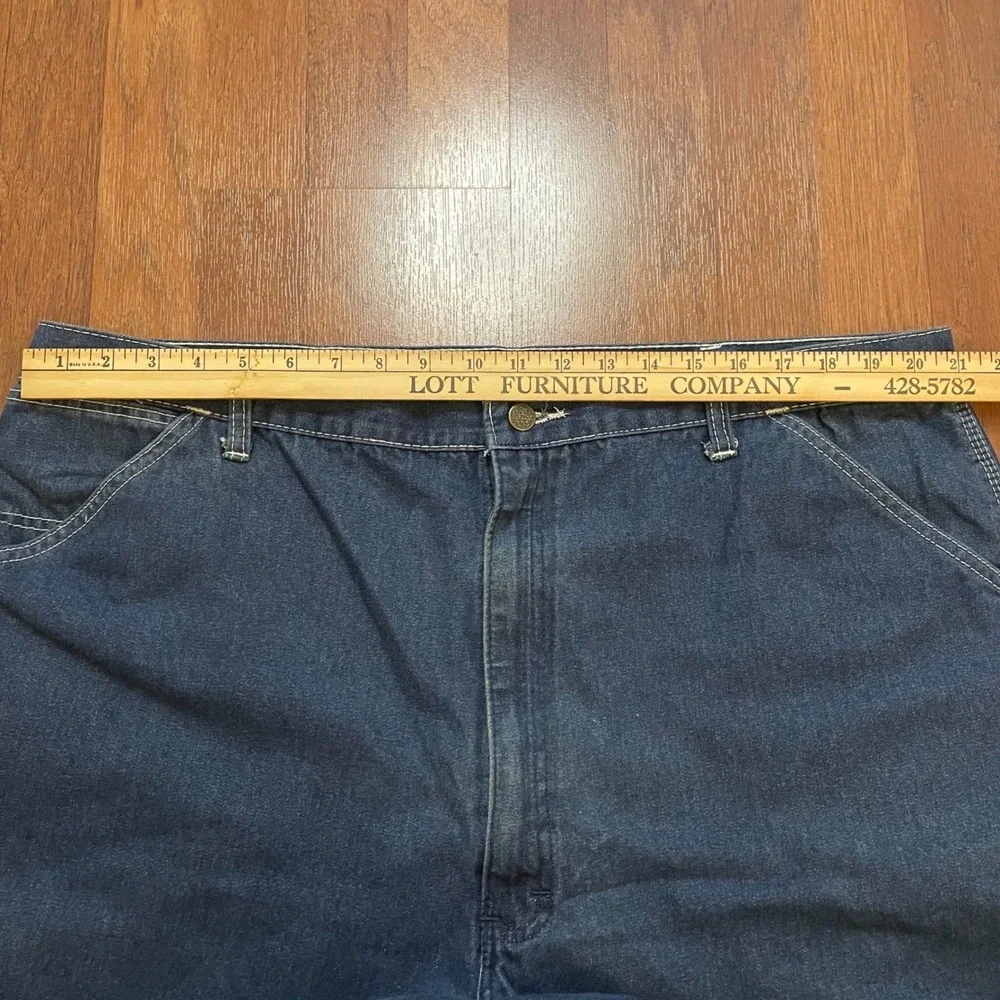 Vintage Roebucks Carpenter Jeans Mens 42x30 Dark Wash Denim Workwear Pants